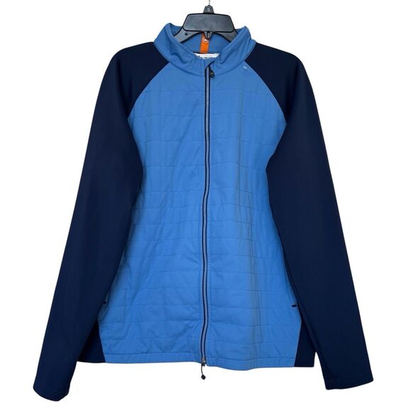 Peter Millar Crown Hyperlight Merge Hybrid Performance Jacket Large Blue Camo - Picture 1 of 10